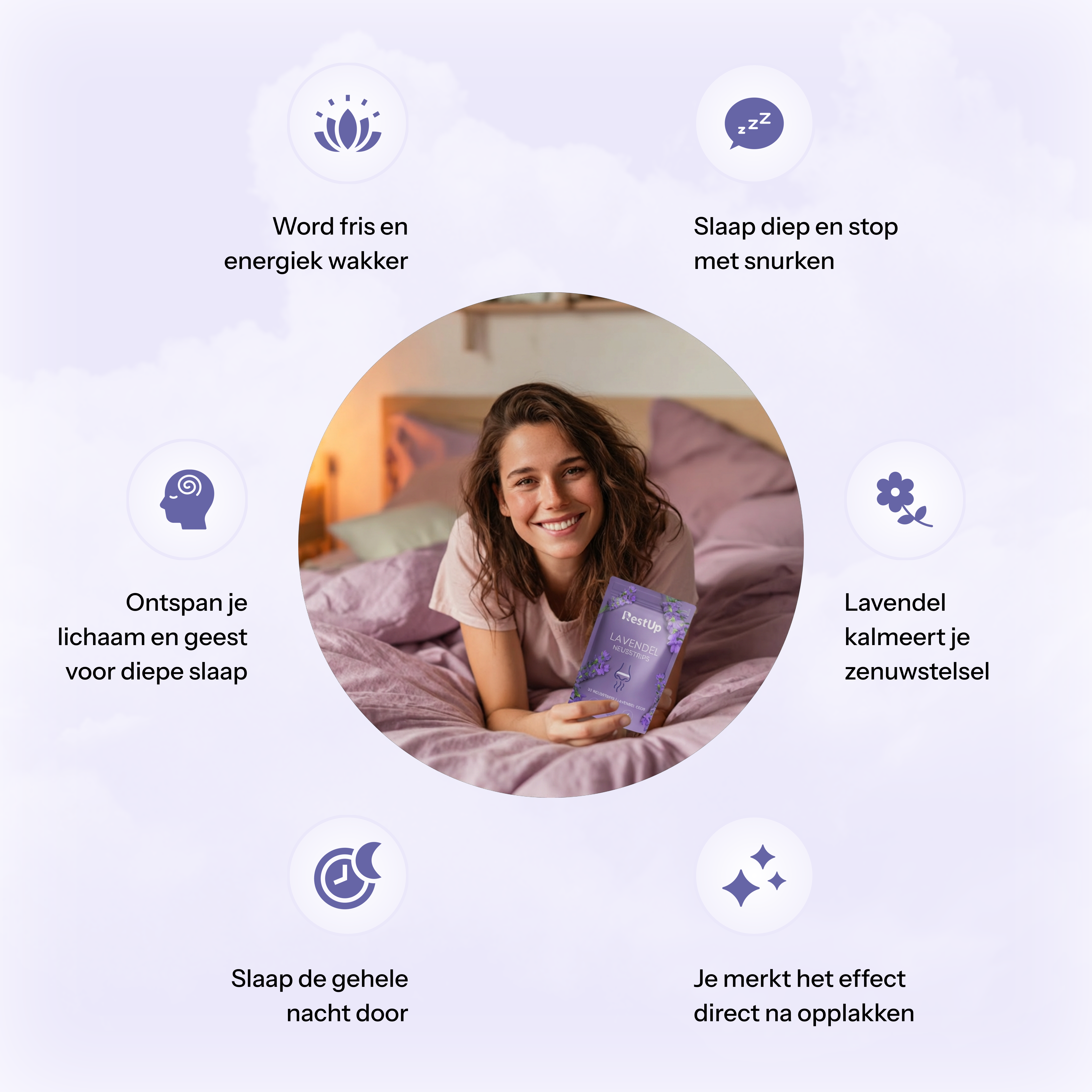 Lavendel Neusstrips | Eindelijk Doorslapen & Energiek Wakker Worden